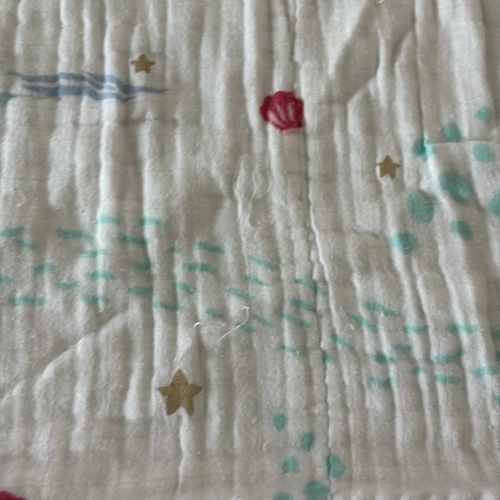Loulou Lollipop Mermaid Muslin Quilt Blanket